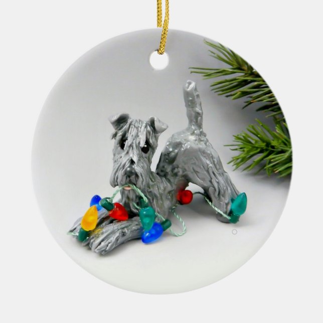 Kerry Blue Terrier Dog Keramik Ornament (Vorne)