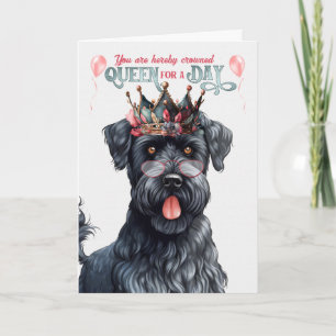 Kerry Blue Terrier Dog Queen Day Funny Birthday Karte