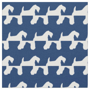 Kerry Blue Terrier Dog Silhouette Pet Navy Blue Stoff