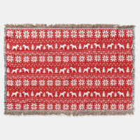 Kerry Blue Terrier Dog Silhouetten Weihnachten Rot
