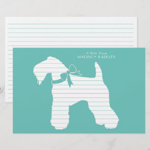 Kerry Blue Terrier Doppy Welpe Briefpapier