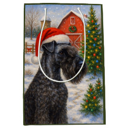 Kerry Blue Terrier Holiday Card Mittlere Geschenktüte