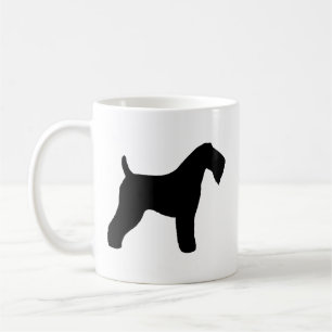 Kerry Blue Terrier-Hund Silhouetten Kaffeetasse
