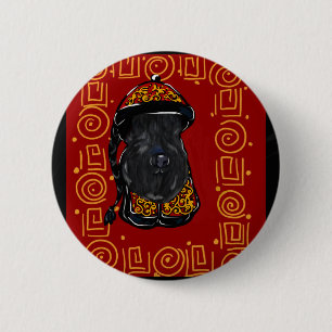 Kerry Blue Terrier Jahr des Hundes Button