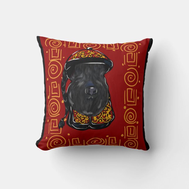 Kerry Blue Terrier - Jahr des Hundes Kissen (Vorderseite)