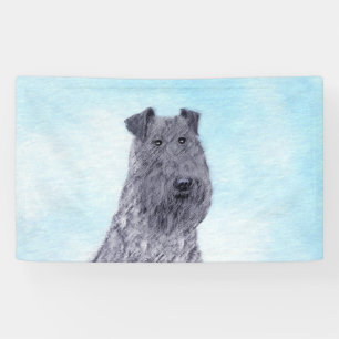 Kerry Blue Terrier Malerei Niedliche Original Dog  Banner