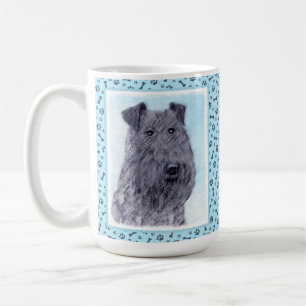 Kerry Blue Terrier Malerei Niedliche Original Dog  Kaffeetasse
