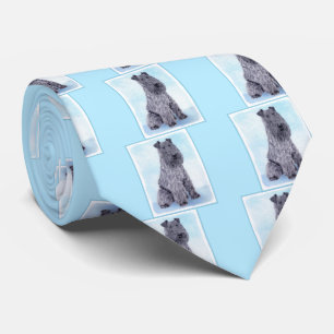 Kerry Blue Terrier Malerei Niedliche Original Dog  Krawatte