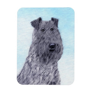 Kerry Blue Terrier Malerei Niedliche Original Dog  Magnet