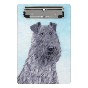 Kerry Blue Terrier Malerei Niedliche Original Dog Mini Klemmbrett