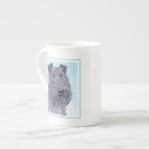 Kerry Blue Terrier Malerei Niedliche Original Dog  Prozellantasse