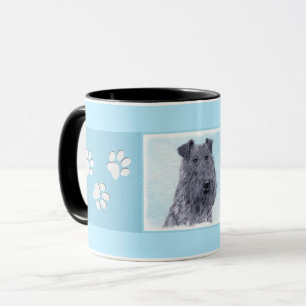 Kerry Blue Terrier Malerei Niedliche Original Dog  Tasse