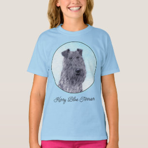 Kerry Blue Terrier Malerei Süße Original-Hunde-Kun T-Shirt