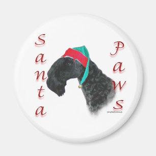 Kerry Blue Terrier Santa Paws Magnet