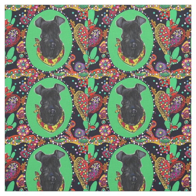Kerry Blue Terrier Stoff (Muster)