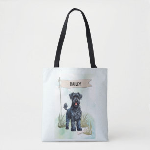 Kerry Blue Terrier Wasserfarben Personalisiert  Tasche