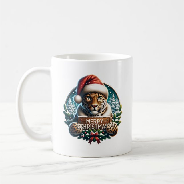 Kerst Luipaard Kaffeetasse (Links)