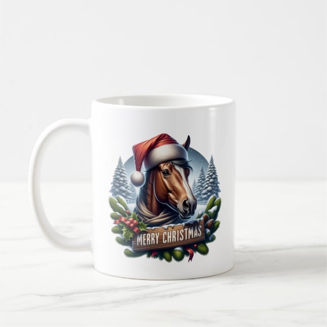 Kerst Paard Kaffeetasse (Links)