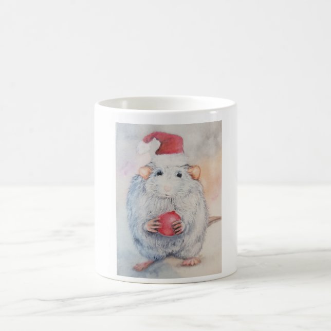 Kerst Schattige Muis met rode kerstboom speelgoed Kaffeetasse (Mittel)