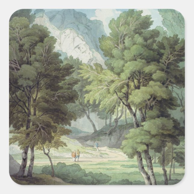 Kerswell, Devon Quadratischer Aufkleber (Vorderseite)