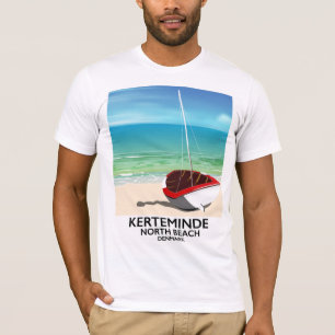 Kerteminde North Beach Denmark Reiseplakat T-Shirt