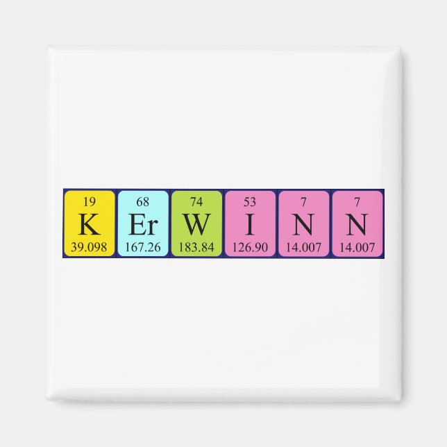 Kerwinn Magnet für den periodischen Tabellennamen (Vorne)