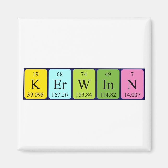 Kerwinn Magnet für den periodischen Tabellennamen (Vorne)
