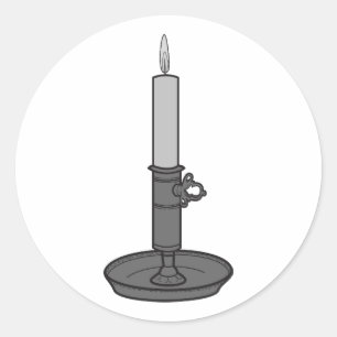 Kerze 01 runder aufkleber