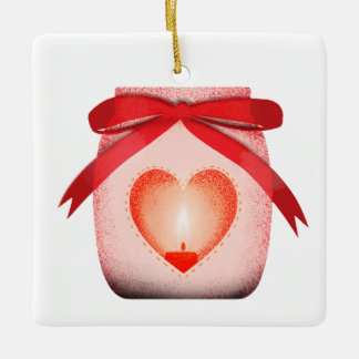 Kerze aus Mason Keramikornament