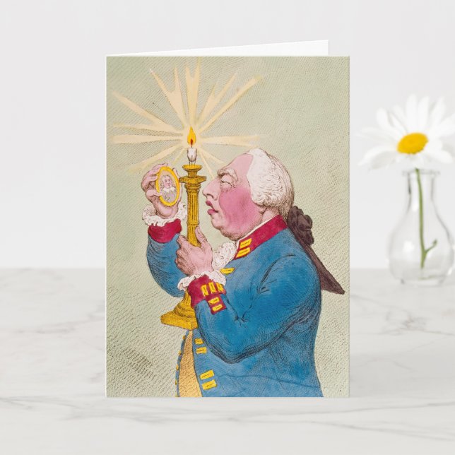 Kerze - Faltkarte Karte (Kleine Pflanze)