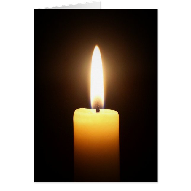 Kerze in der dunklen Karte (Vorne)