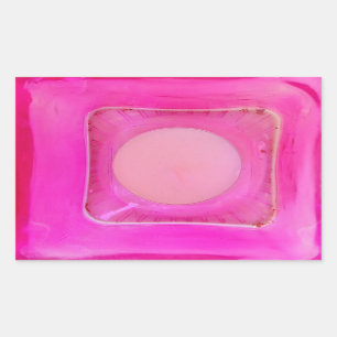 Kerze, süß rosa Liebe Kerzenlicht Rechteckiger Aufkleber