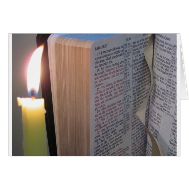 Kerze und Bibel (Vorderseite (Horizontal))
