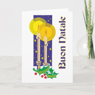 Kerzen Buon Natale Feiertagskarte