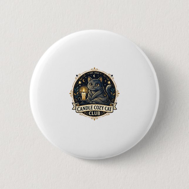Kerzen Cozy Katze Katze Papa Geschenk Idee - Kerze Button (Vorderseite)