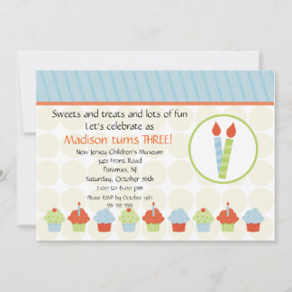 Kerzen & Cupcakes Einladung