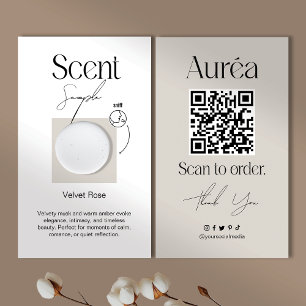 Kerzen-Duftmuster-QR-Geschäftskarte Visitenkarte