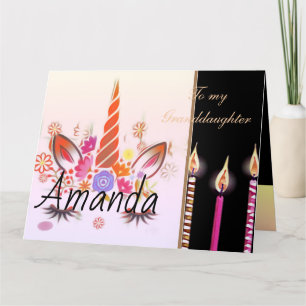 Kerzen Einhorn Gesichtskuchen Geburtstag Karte