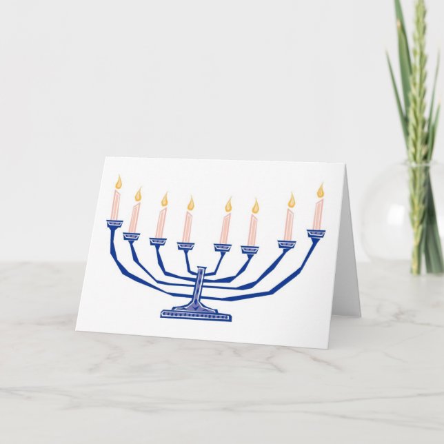Kerzen für Hanukka Feiertagskarte (Vorderseite)