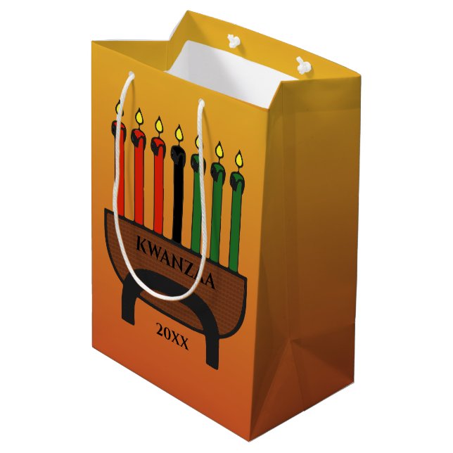 Kerzen Mittlere Geschenktüte (Rückseite Schrägansicht)