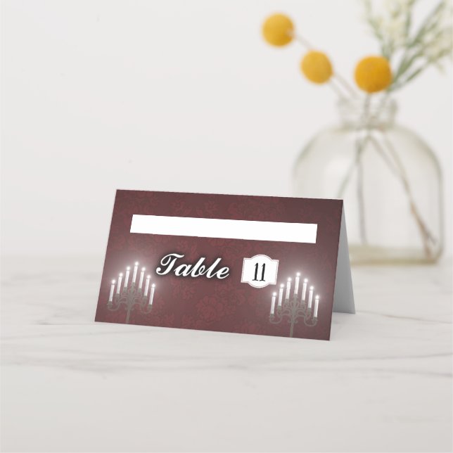 Kerzen Platzkarte (Vorderseite)