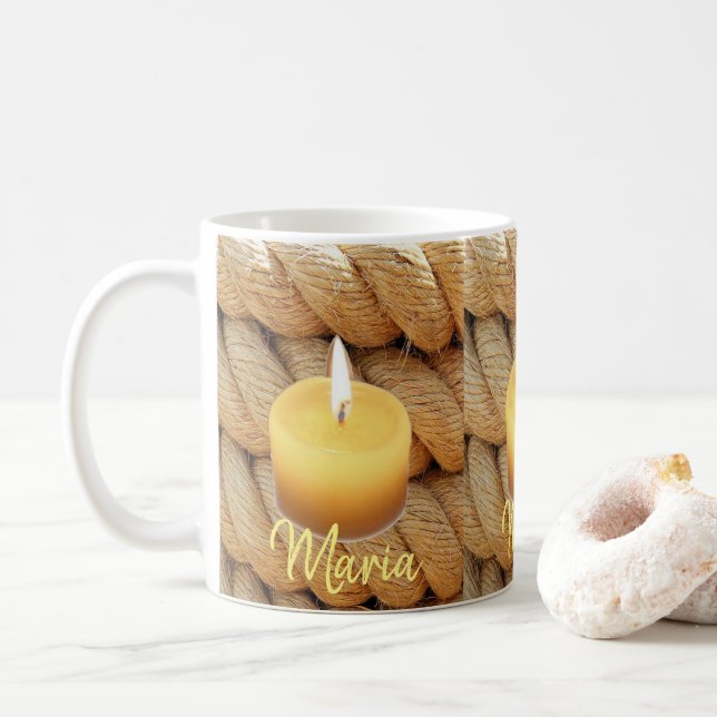 Kerzen Seil Tasse (Mit Donut)