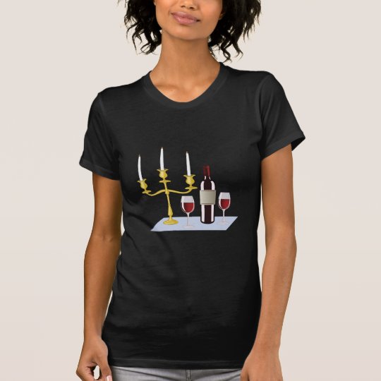Kerzen u. Wein T-Shirt