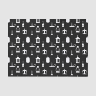 Kerzen und Lanterns Black Seidenpapier