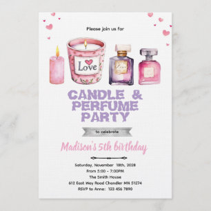 Kerzen- und Parfüm-Party-Einladung Einladung