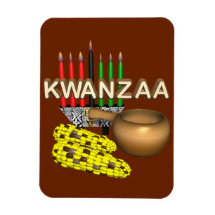 Kerzen von Kwanzaa - Magnet