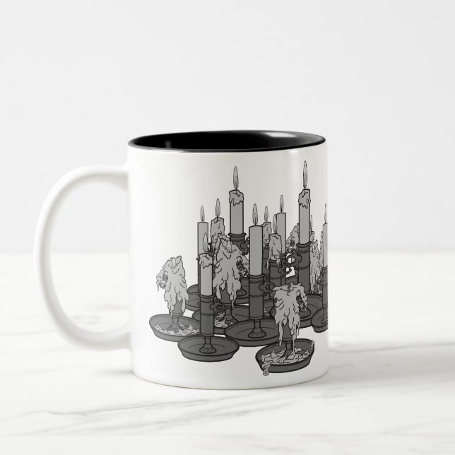 Kerzen Zweifarbige Tasse (Links)