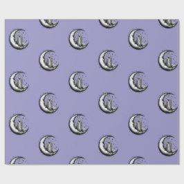 Kerzenbeleuchteter Mond Geschenkpapier