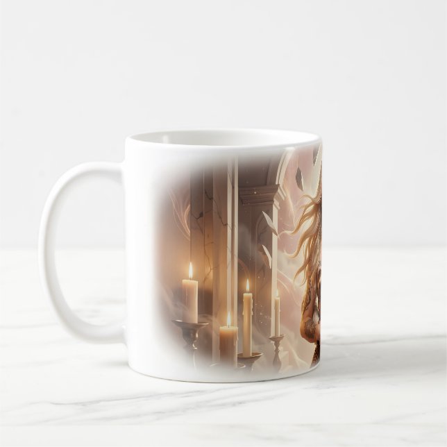 Kerzenbeleuchteter Umarmung-Becher der ewigen Hing Kaffeetasse (Links)