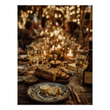 Kerzenbeleuchtetes Wein- und Brotfest